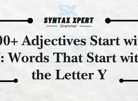 Adjectives Start with Y