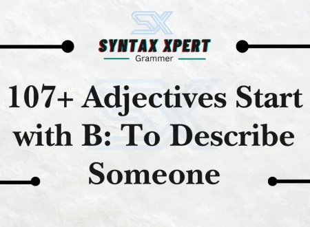 Adjectives Start with B
