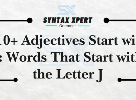 Adjectives Start with J