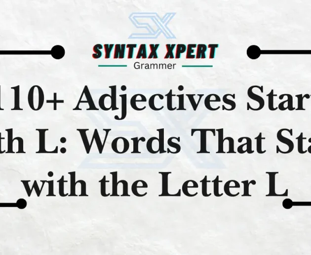 Adjectives Start with L