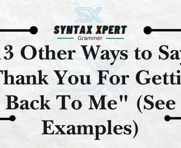 Thank You for Your Consideration