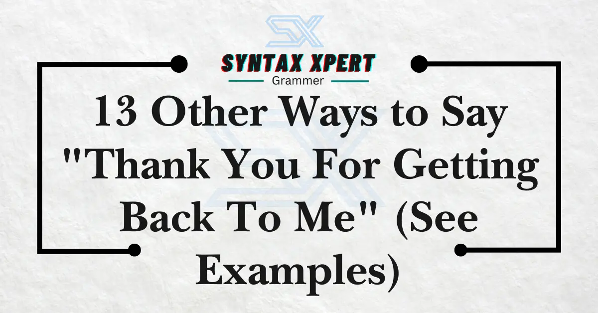 Thank You for Your Consideration