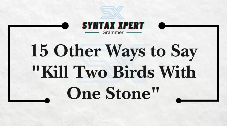 Kill Two Birds With One Stone