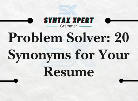 Synonyms for Problem Solver