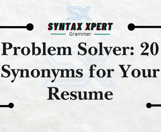 Synonyms for Problem Solver