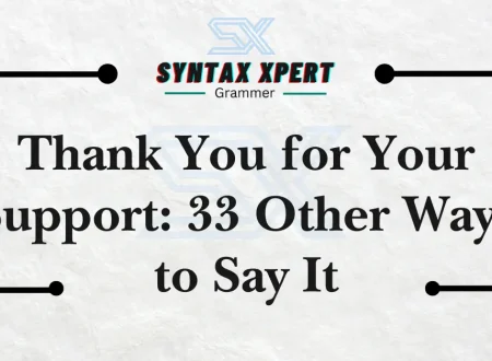 Thank You for Your Support