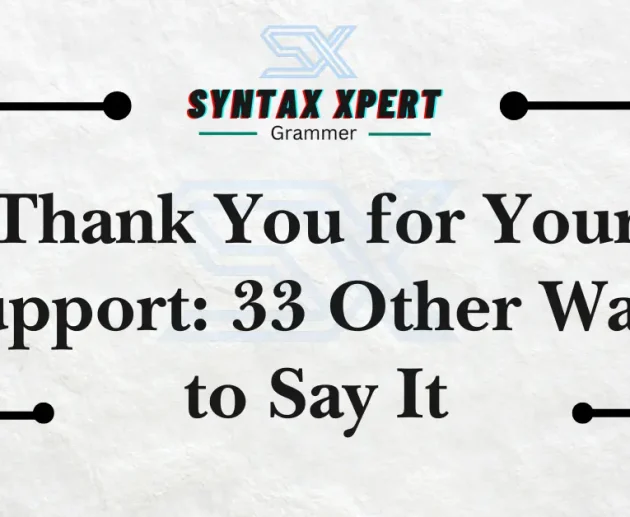 Thank You for Your Support