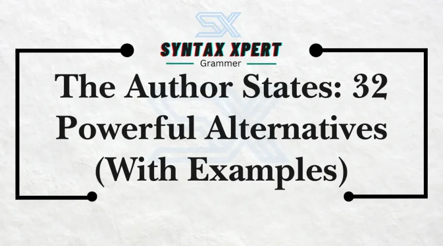 The Author States