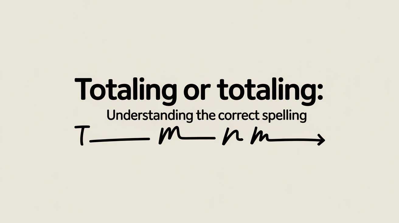 Totalling or Totaling: Understanding the Correct Spelling