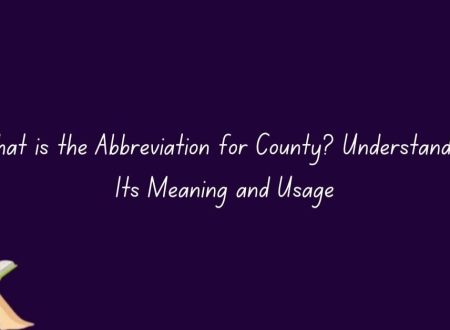 Abbreviation for County